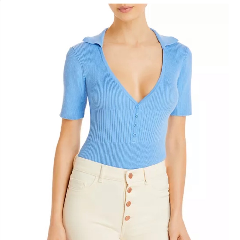 Bardot Ribbed Bodysuit-NWT-S